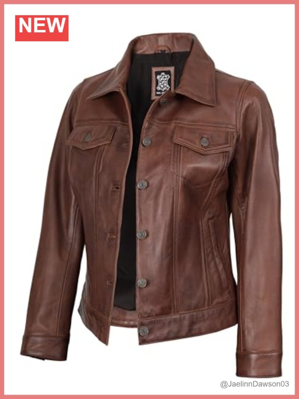 100% Genuine Lambskin Leather Jacket Women Button Shirt Collar Water Resistant